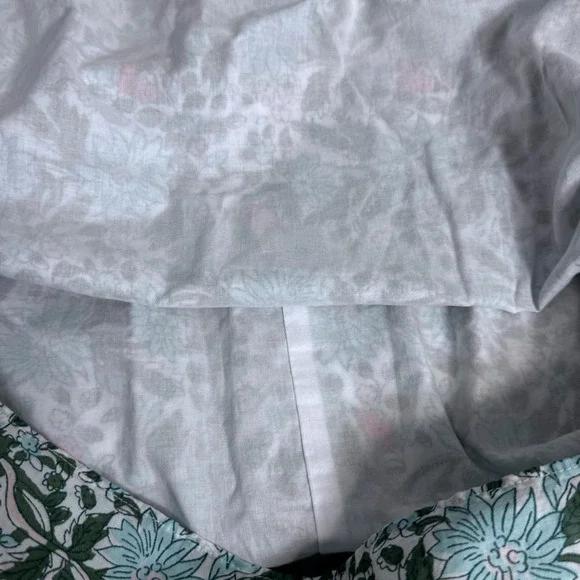 Talbots Floral Cotton Voile Split Neck Dress 8 Preppy Flow Midi Cottagecore Boho - Picture 6 of 13